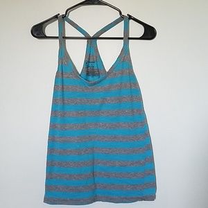 Nobo blue/grey striped tank top